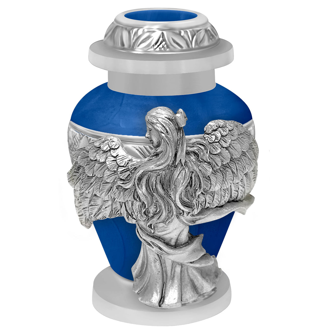 Wings of an Angel Blue Keepsake Urn - Engraving Option
