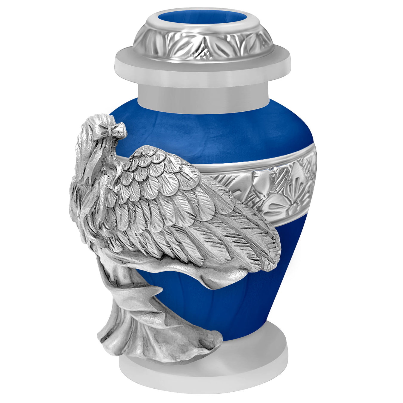Wings of an Angel Blue Keepsake Urn - Engraving Option