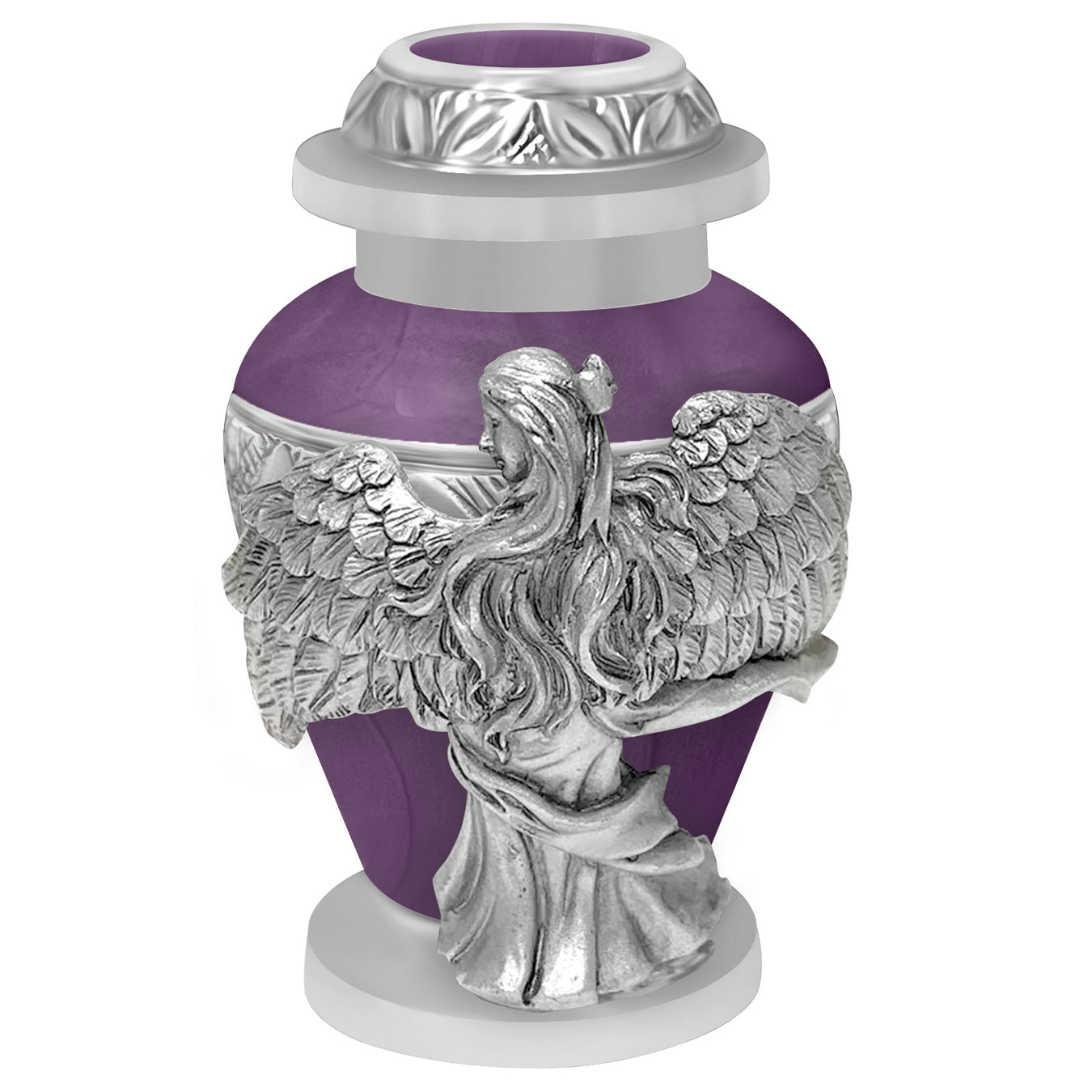 Wings of an Angel Purple Keepsake Urn - Engraving Option