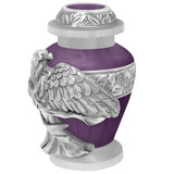 Wings of an Angel Purple Keepsake Urn - Engraving Option