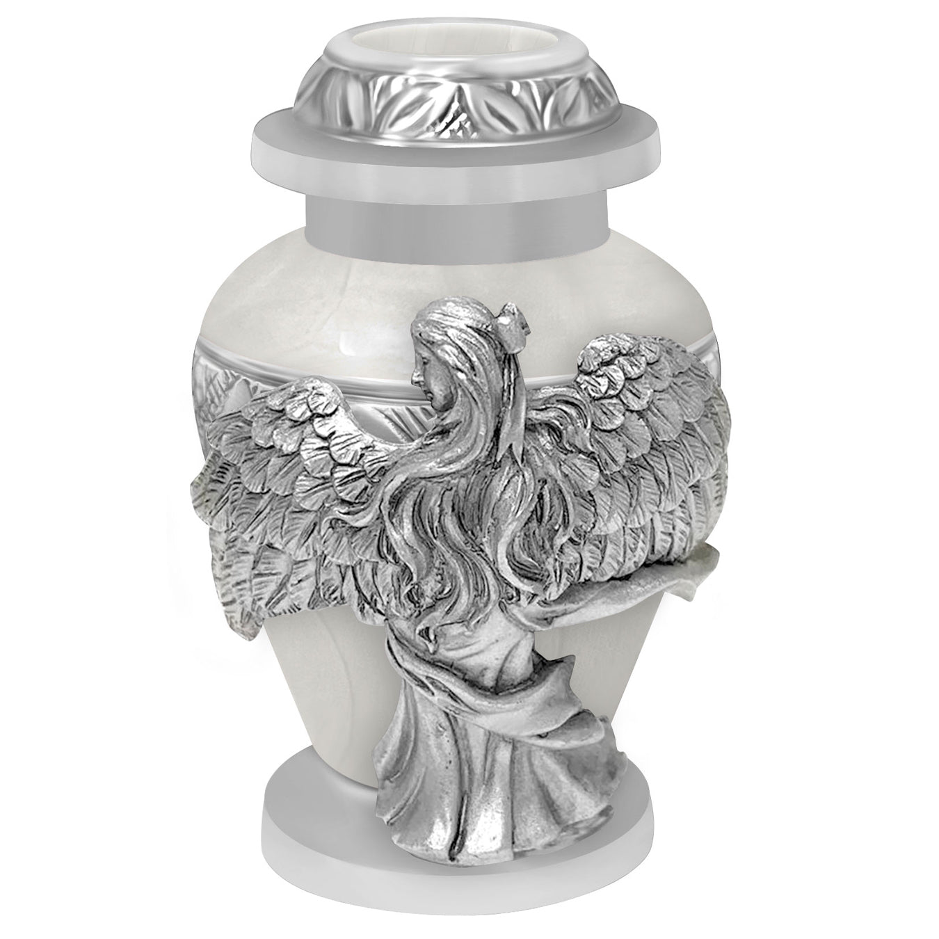 Wings of an Angel White Keepsake Urn - Engraving Option