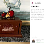 Acoustic Guitar Case Cremation Urn - Adult Wood and Miniature Instrument Urn