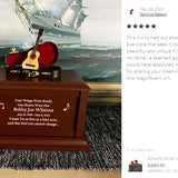 Acoustic Guitar Case Cremation Urn - Adult Wood and Miniature Instrument Urn
