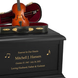 Violin Case Cremation Urn - Adult Wood and Miniature Instrument Urn