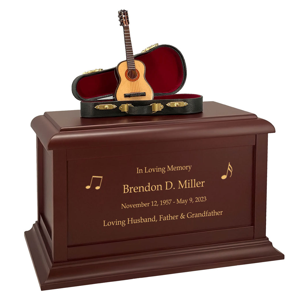 Acoustic Guitar Case Cremation Urn - Adult Urn