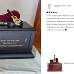 Acoustic Guitar Case Cremation Urn - Adult Wood and Miniature Instrument Urn