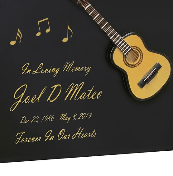 Acoustic Guitar Braille Cremation Urn