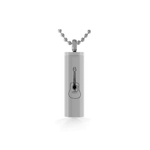 Acoustic Guitar Cylinder Pendant Urn 