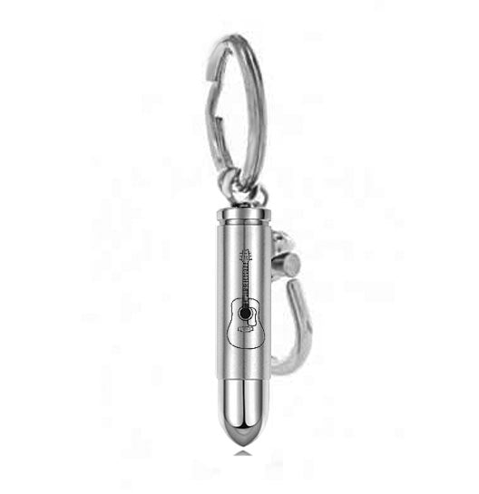 Acoustic Guitar Bullet Key Chain Urn