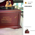 Acoustic Guitar Case Cremation Urn - Adult Wood and Miniature Instrument Urn