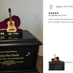 Acoustic Guitar Case Cremation Urn - Adult Wood and Miniature Instrument Urn