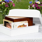 Wings of an Angel Golden Red Adult Urn - Pro Laser Engraving - Burial Vault Option