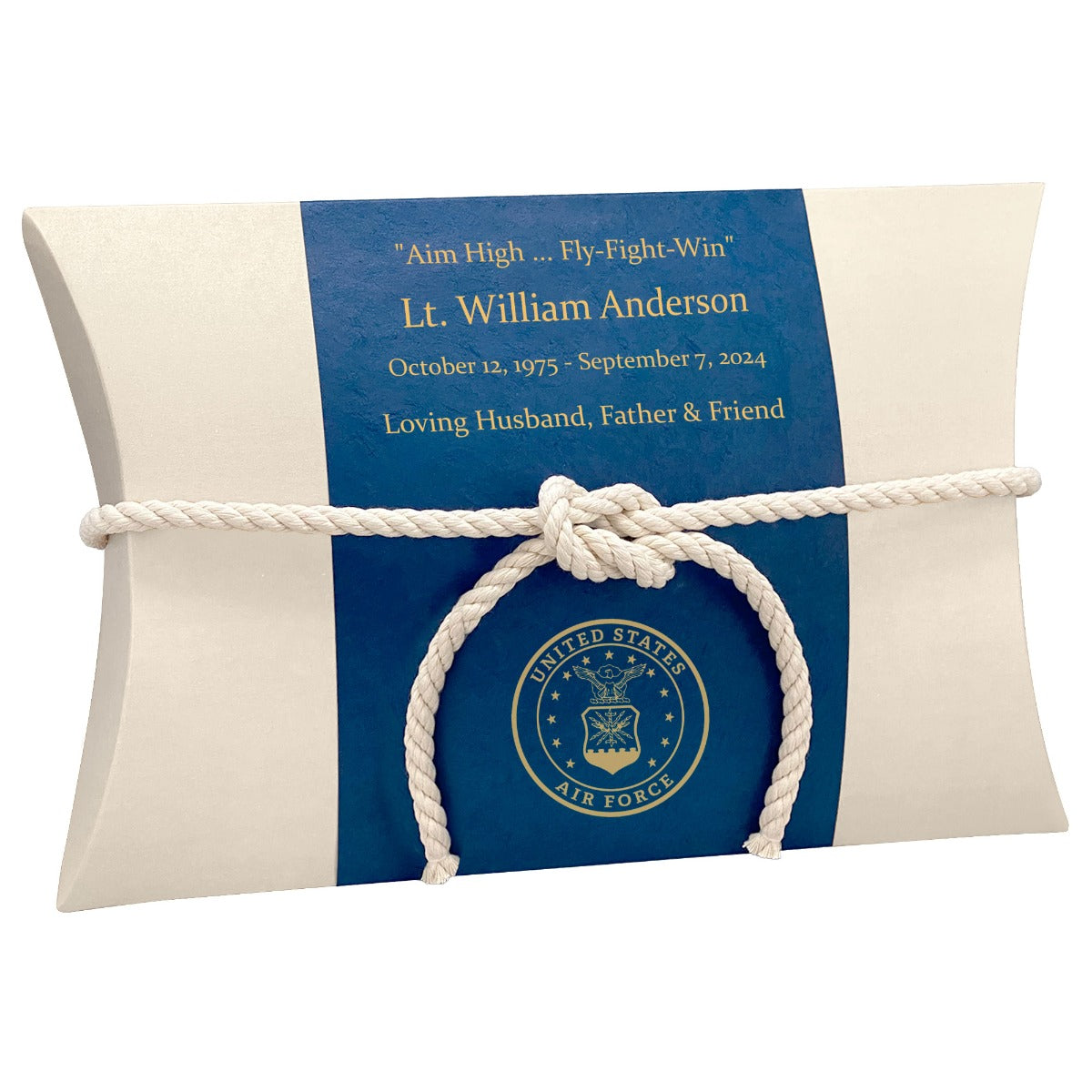 US Air Force Military - Water Burial At Sea Peaceful Pillow® Urn