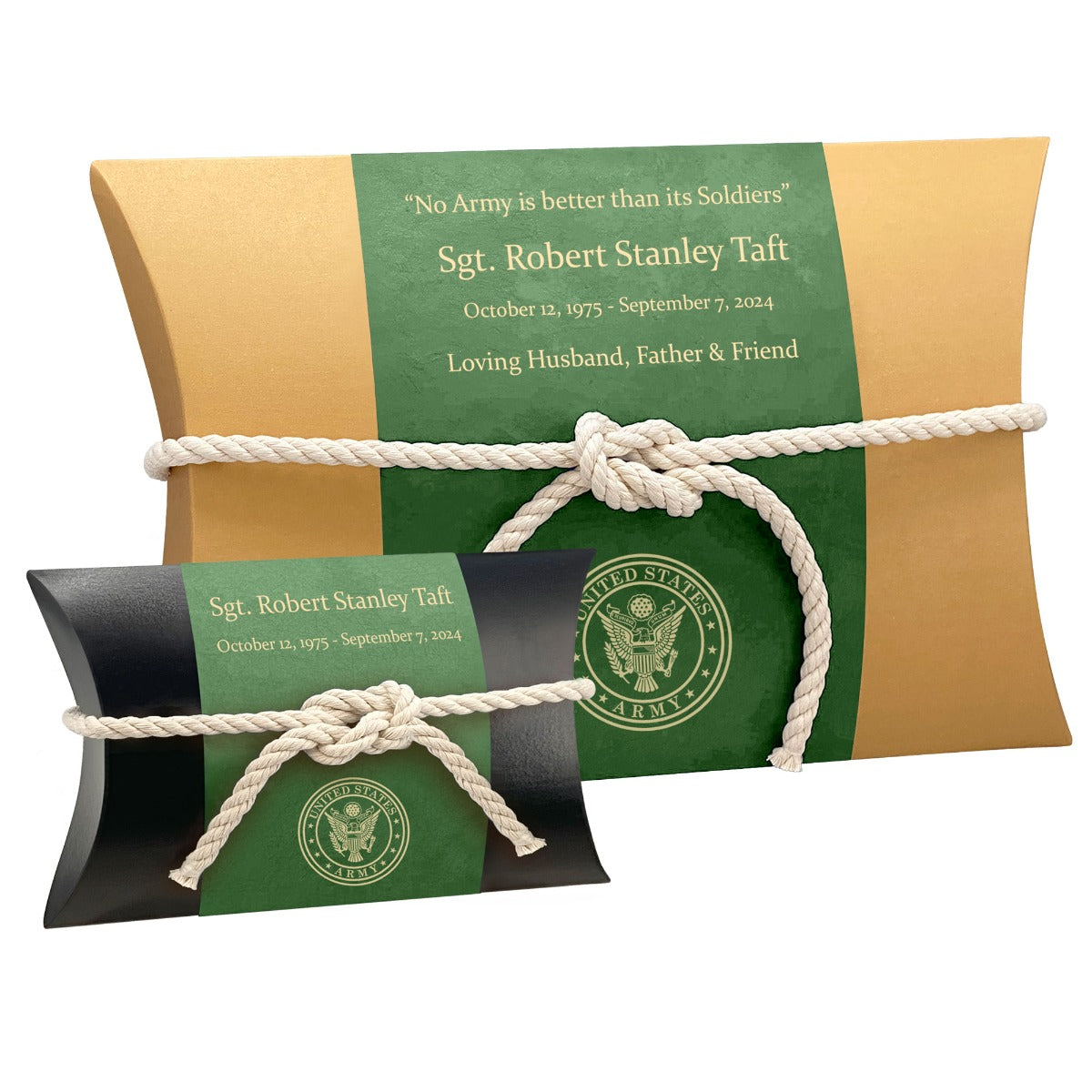 US Army Military - Water Burial At Sea Peaceful Pillow® Urn