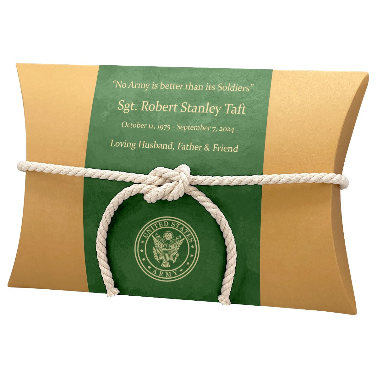 US Army Military - Water Burial At Sea Peaceful Pillow® Urn