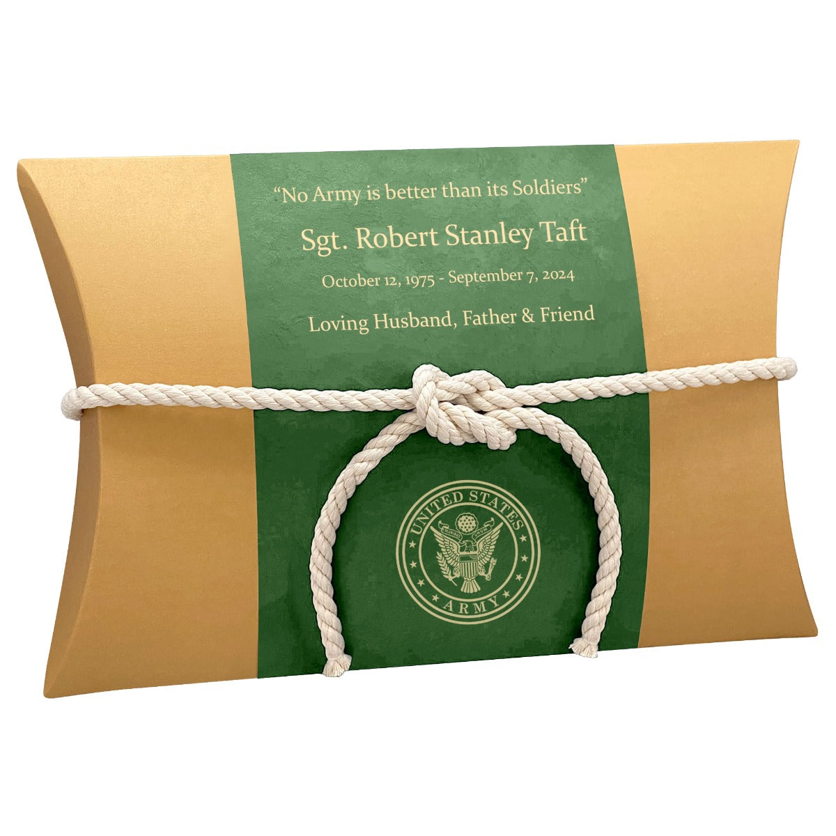 US Army Military - Water Burial At Sea Peaceful Pillow® Urn
