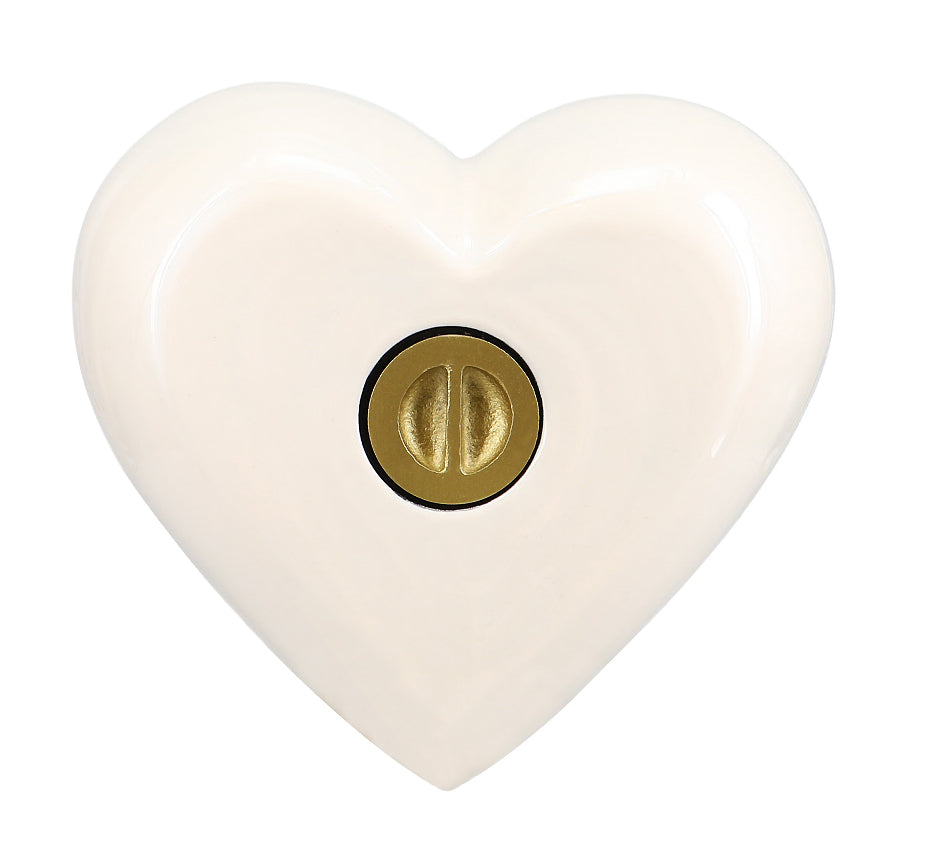 Large Dog Golden Heart Photo or Paw Prints Urn - Dog Brass Urn - Free Golden Stand