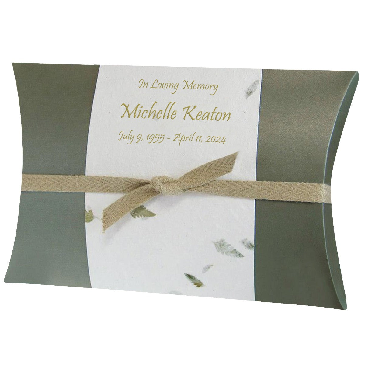 Fern Peaceful Pillow® Water Burial Cremation Urn - Biodegradable Water Burial At Sea Urn