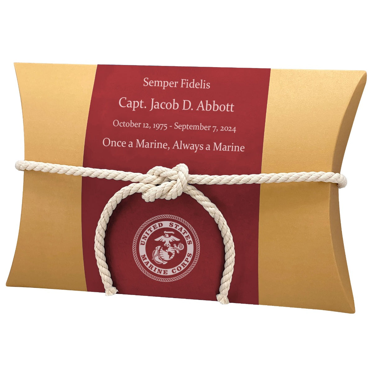 US Marine Corps Military - Water Burial At Sea Peaceful Pillow® Urn
