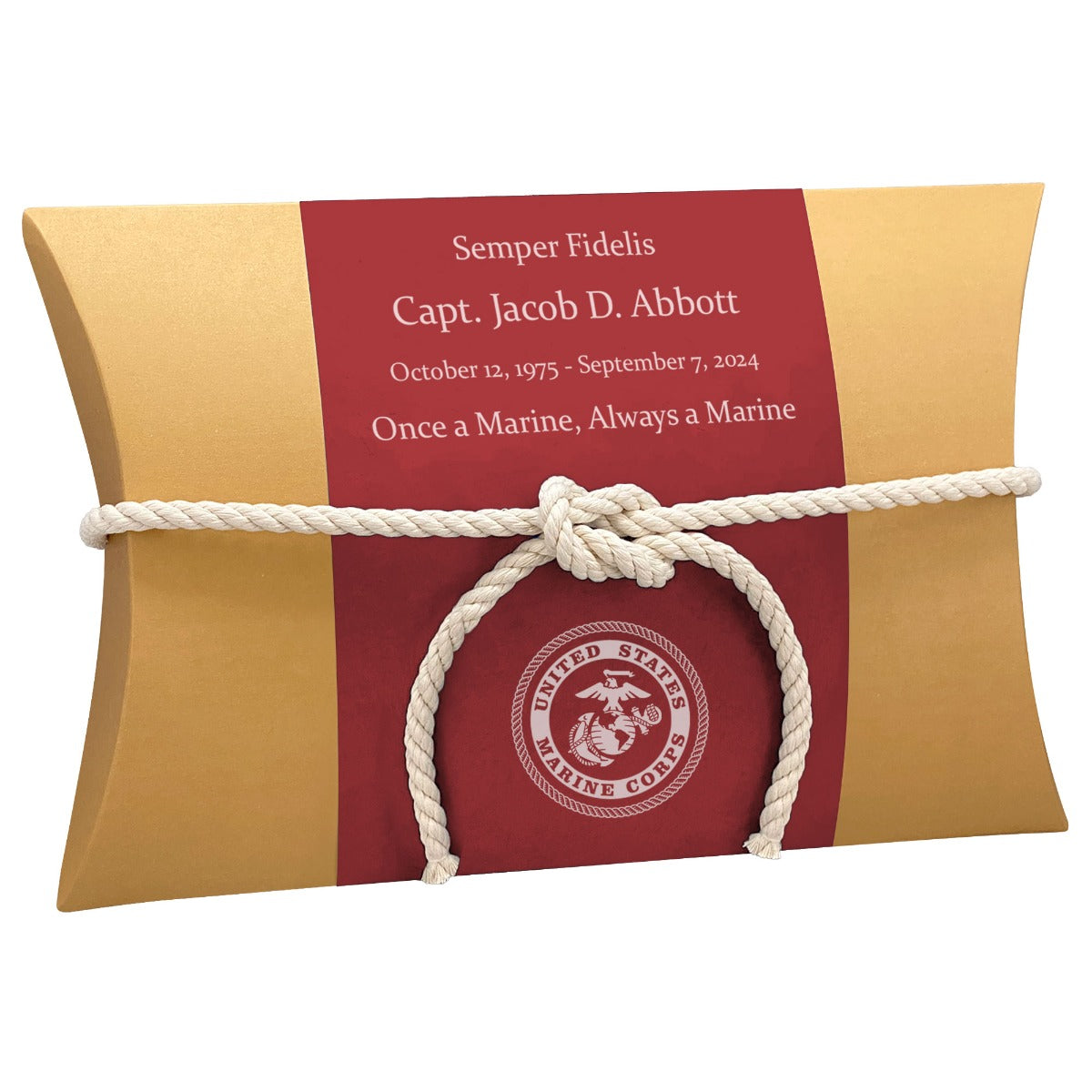 US Marine Corps Military - Water Burial At Sea Peaceful Pillow® Urn
