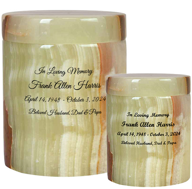 Beautiful Onyx Medium or Adult Marble Urn - Engraving Option