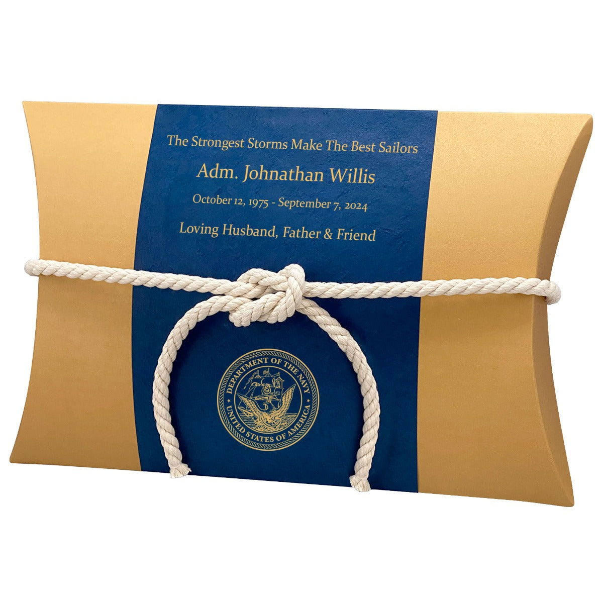 US Navy Military - Water Burial At Sea Peaceful Pillow® Urn