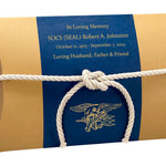 US Navy Trident SEAL Peaceful Pillow® Water Burial Cremation Urn - Biodegradable Burial At Sea Urn