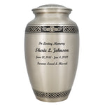 Flying Owl Celtic Adult Cremation Urn Tribute Wreath™ - Pro Diamond Engraving