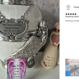 Wings of an Angel White Adult Urn - Pro Laser Engraving - Burial Vault Option