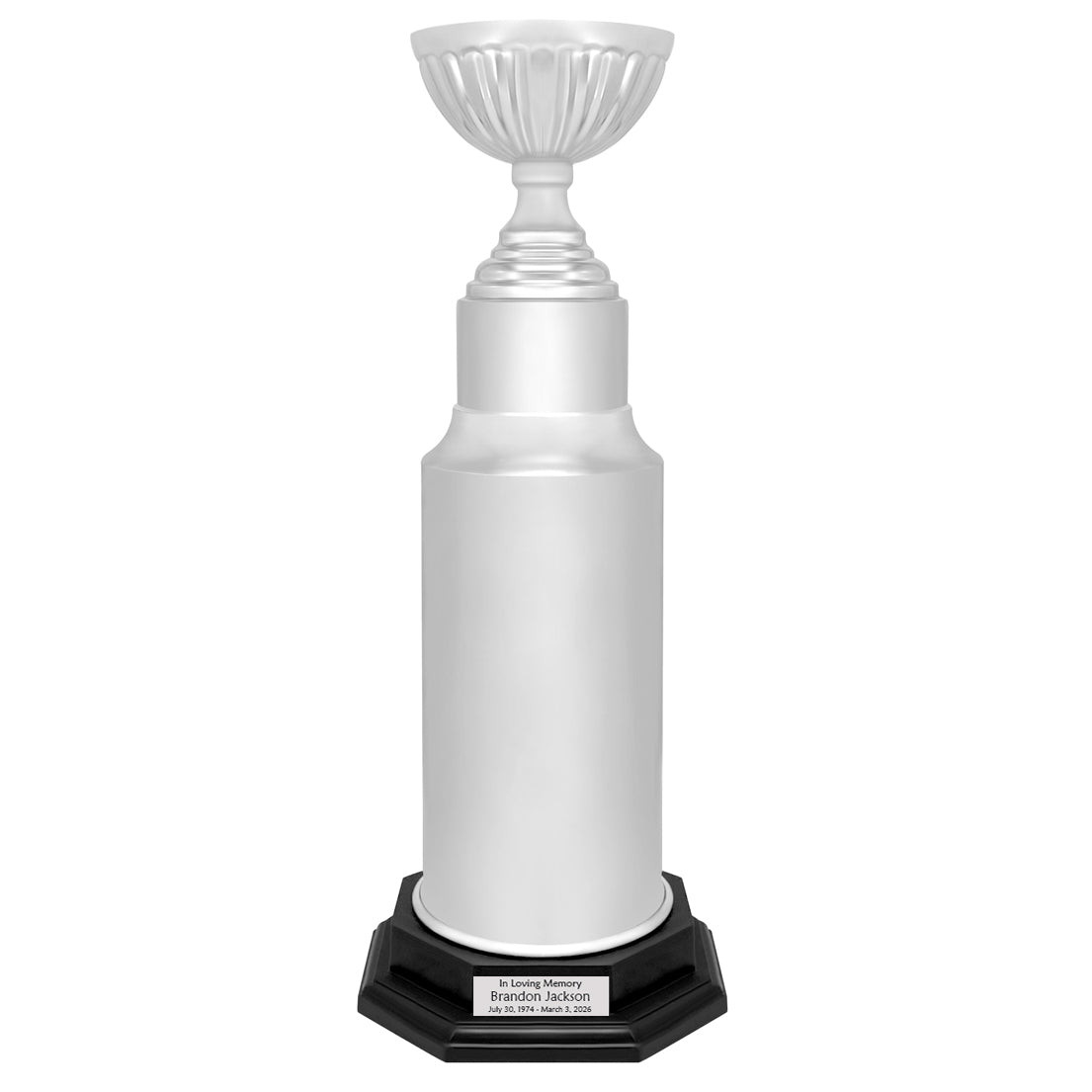 Champion Hockey Trophy Adult Cremation Urn - Full Sized Metal Cremation Urn - Free Engraving - Tribute Wreath™ 