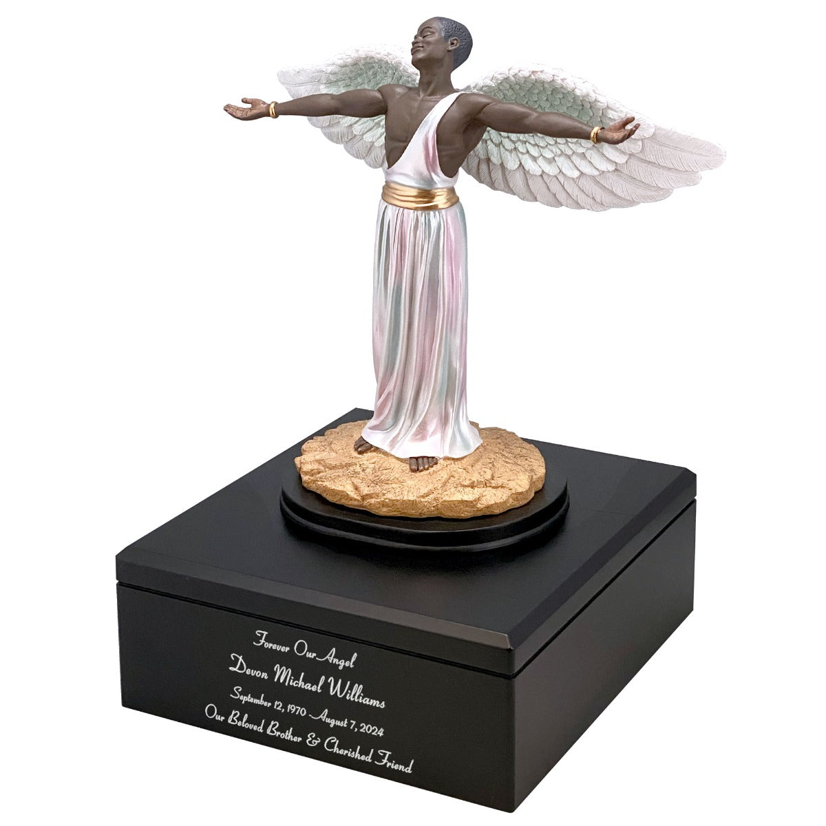African American Angel Adult Cremation Urn