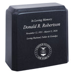 United States Air Force Cultured Marble Niche Cremation Urn - 12 Color Choices - Vault Option