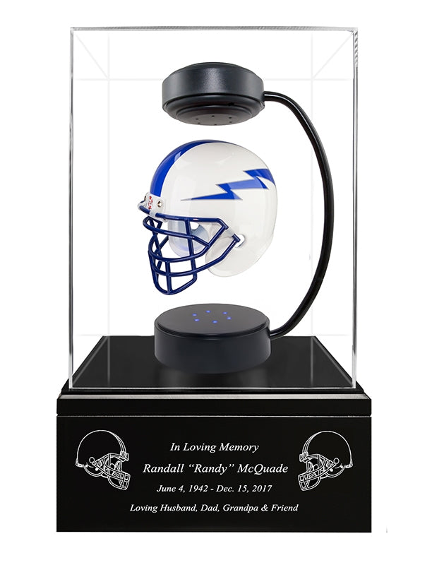 Football Cremation Urn & Air Force Academy Hover Helmet Décor