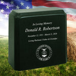United States Air Force Cultured Marble Niche Cremation Urn - 12 Color Choices - Vault Option
