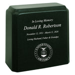 United States Air Force Cultured Marble Niche Cremation Urn - 12 Color Choices - Vault Option