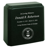United States Air Force Cultured Marble Niche Cremation Urn - 12 Color Choices - Vault Option