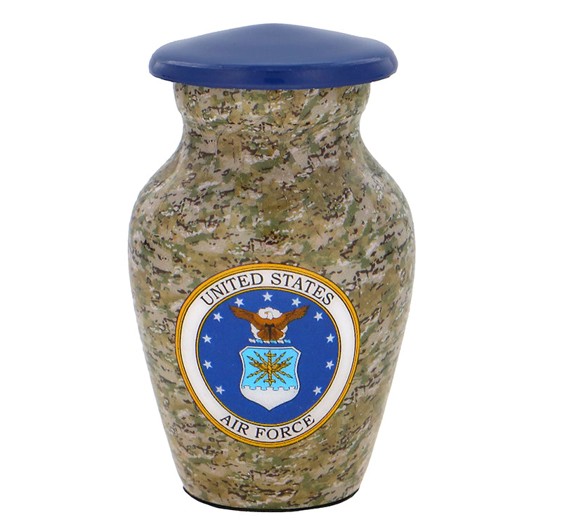 US Air Force Camouflage Mini Urn - Love Charms® Option