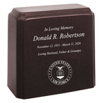 United States Air Force Cultured Marble Niche Cremation Urn - 12 Color Choices - Vault Option