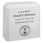 United States Air Force Cultured Marble Niche Cremation Urn - 12 Color Choices - Vault Option