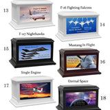 Airplane, Jets, Moon & Space Adult or Medium Wood Keep The Memory® Cremation Urn 