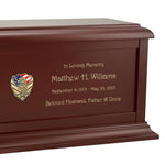 US Air Force Eagle Cremation Urn - Adult Wood Urn