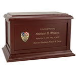 US Air Force Eagle Cremation Urn - Adult Wood Urn