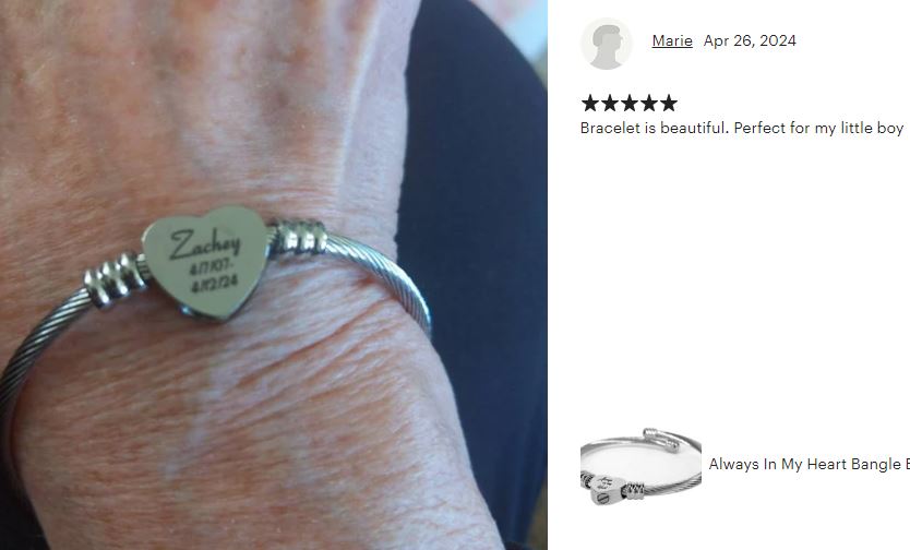 Always In My Heart Bangle Bracelet Urn