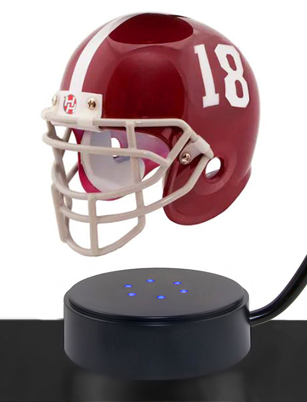 Football Adult or Medium Cremation Urn & University of Alabama 18 Hover Helmet Décor - Free Engraving