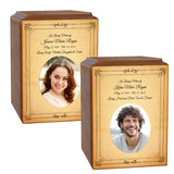 Eternal Love Photo Wood Cremation Urn