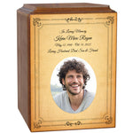 Eternal Love Photo Wood Cremation Urn