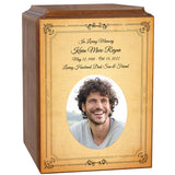 Eternal Love Photo Wood Cremation Urn