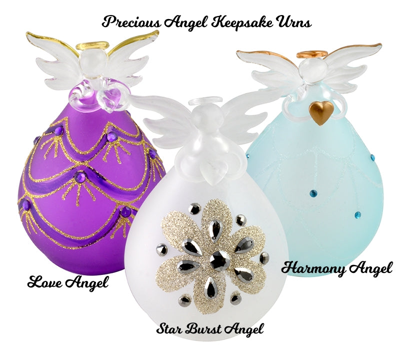 Star Burst Precious Angel Glass Keepsake Urn