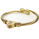 Always In My Heart Gold Bangle Bracelet Urn
