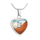 Always In Our Hearts Beach Heart Jewelry Urn - Love Charms® Option